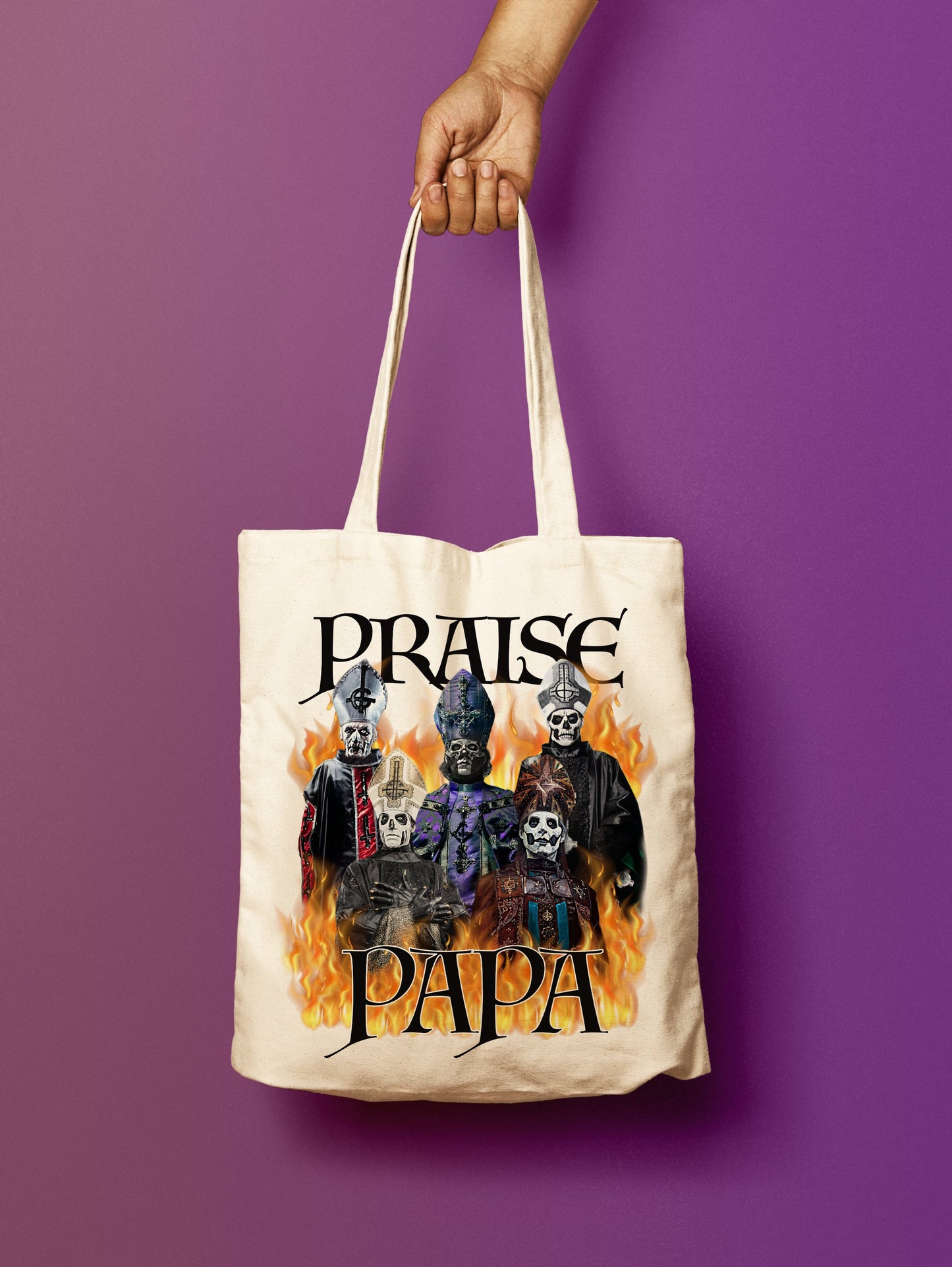 Ghost Praise Papa Tote Bag