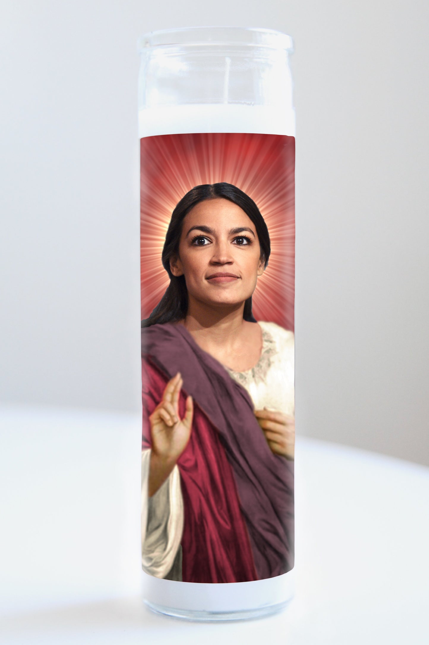 Alexandria Ocasio-Cortez Red Robe Candle