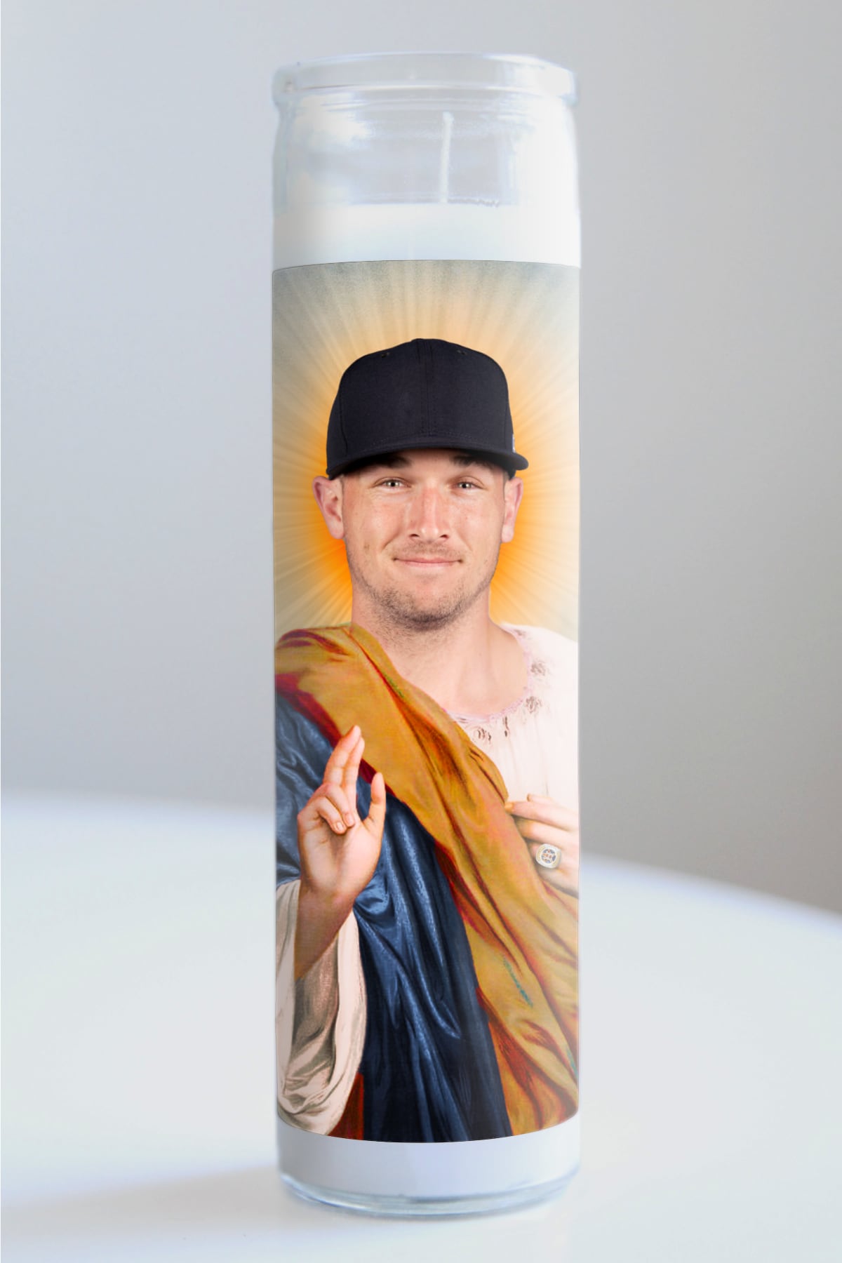 Alex Bregman Team Colors Candle