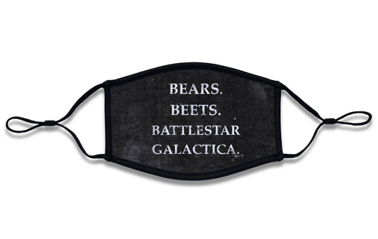 Bears, Beets, Battlestar Galactica Face Masks