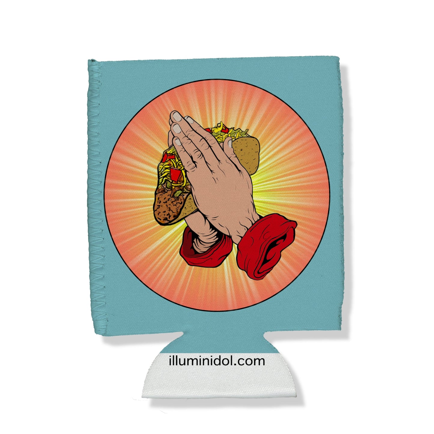 Holy Taco Blue Can Hugger