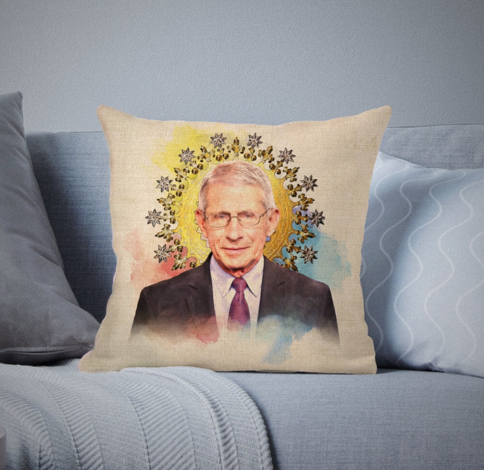 Dr. Fauci Watercolor Pillow