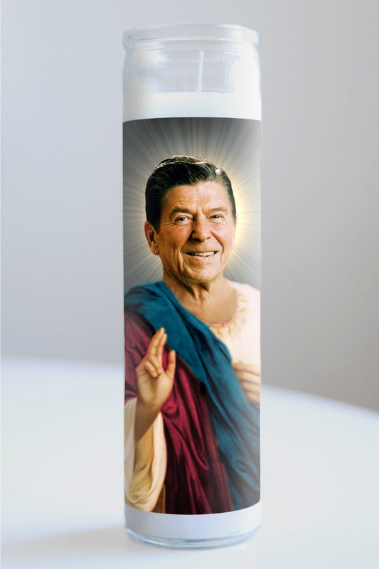 Ronald Reagan Blue Robe Candle