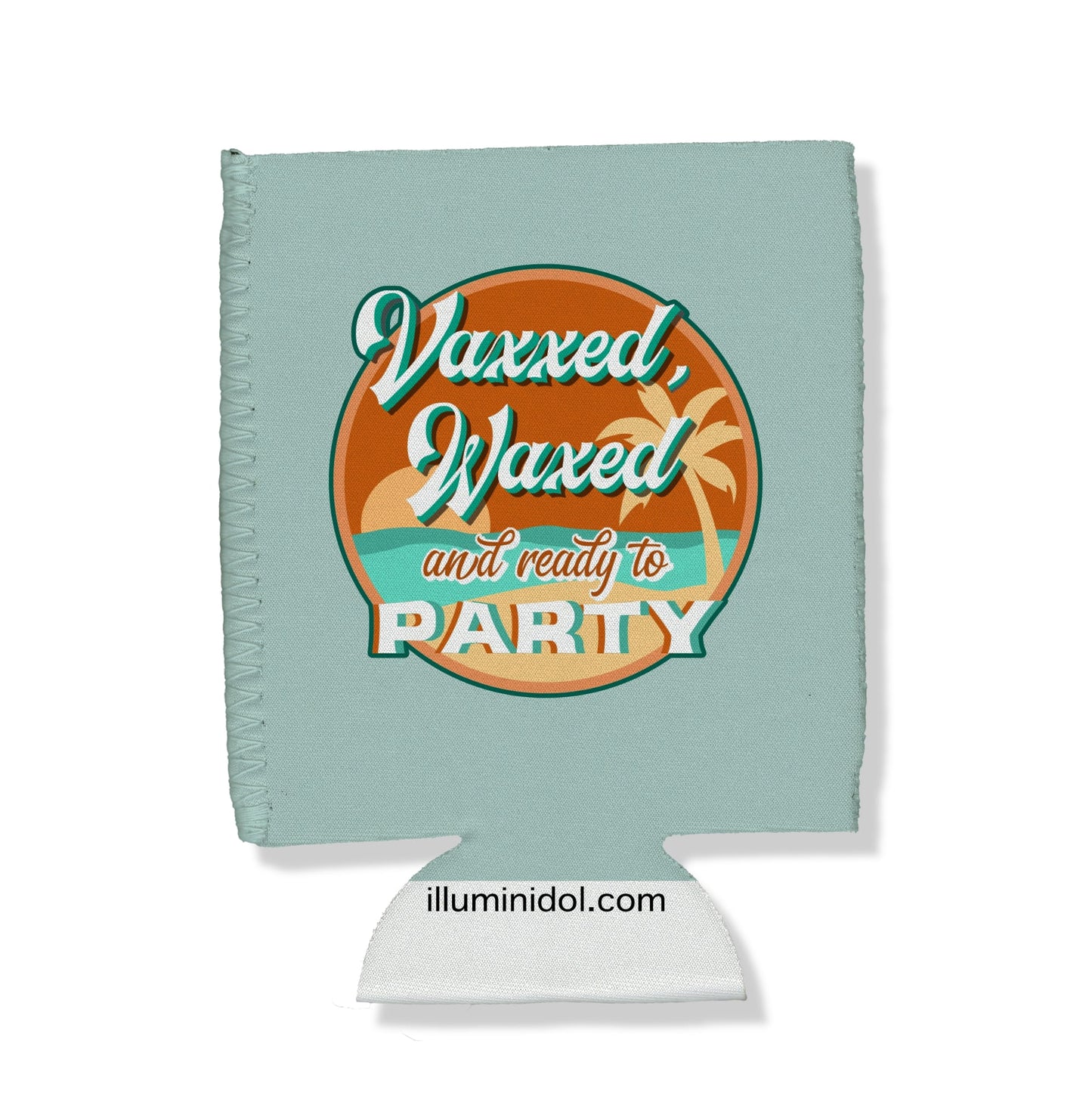 Vaxxed 'n Waxed Teal Can Hugger