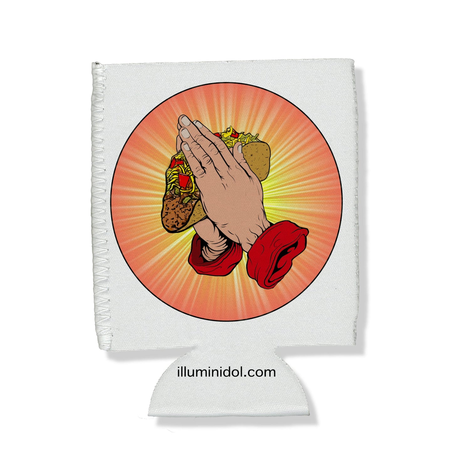 Holy Taco White Can Hugger