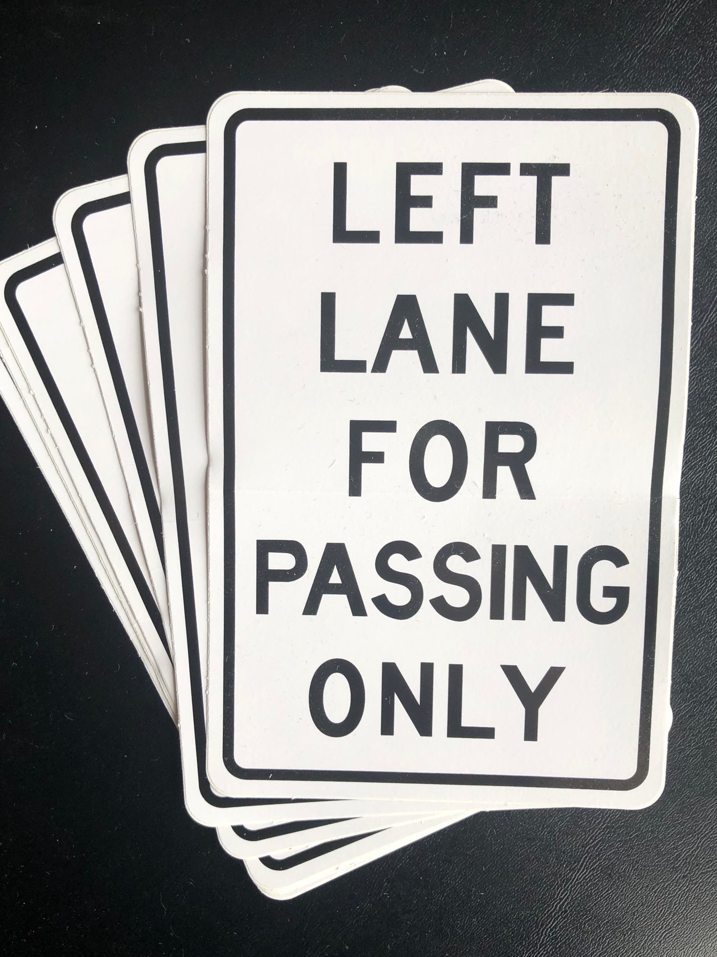 Left Lane For Passing Only Sticker