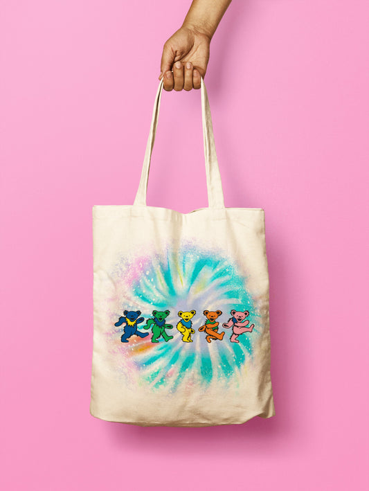 Grateful Dead Dancing Bears Tote Bag