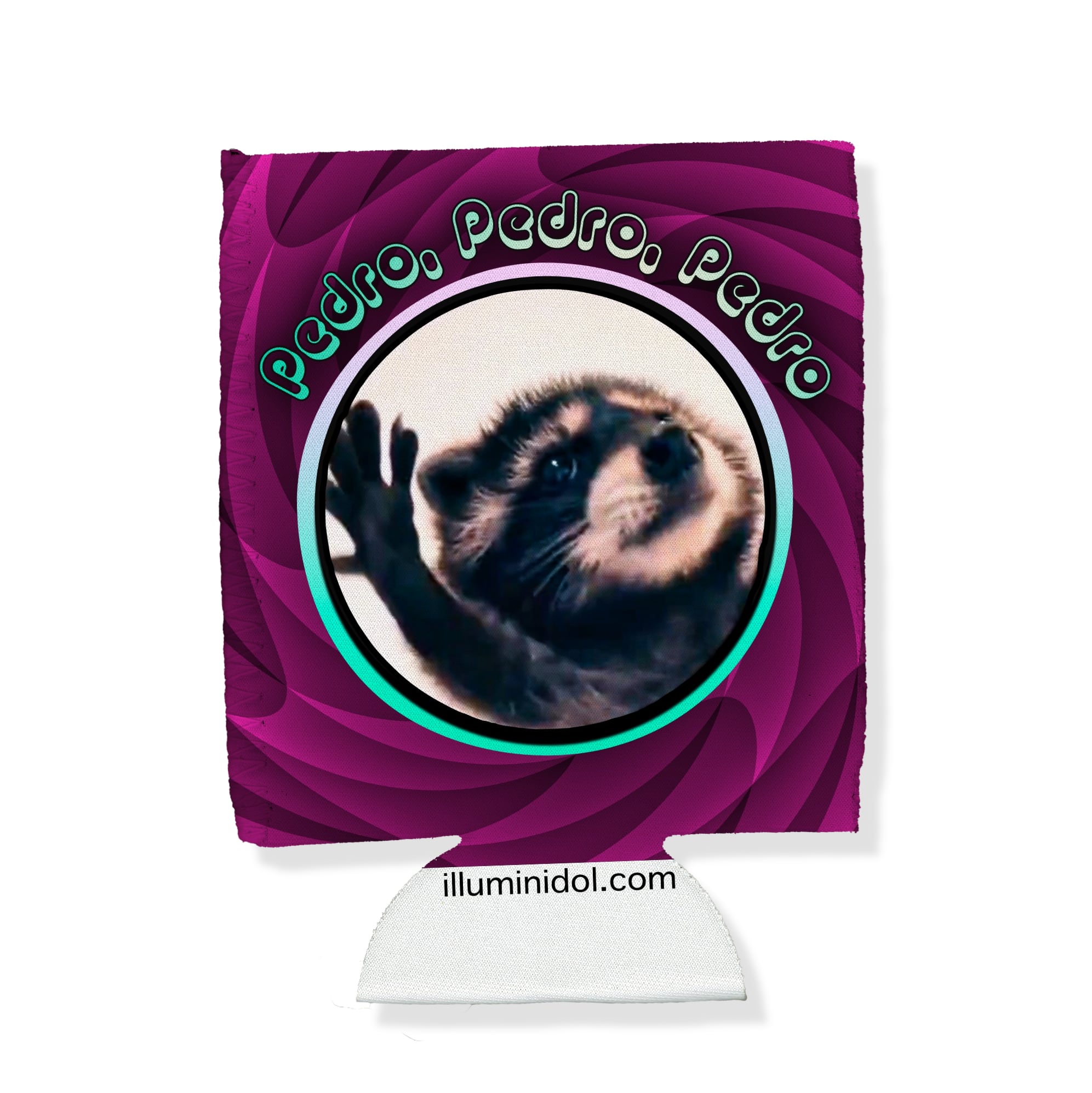 Pedro Raccoon Meme Koozie – Illuminidol