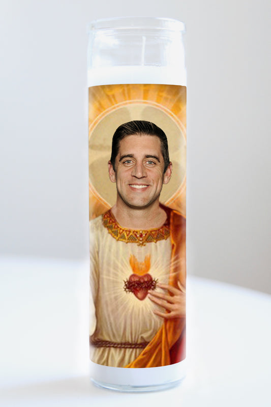 Aaron Rodgers Saint Candle