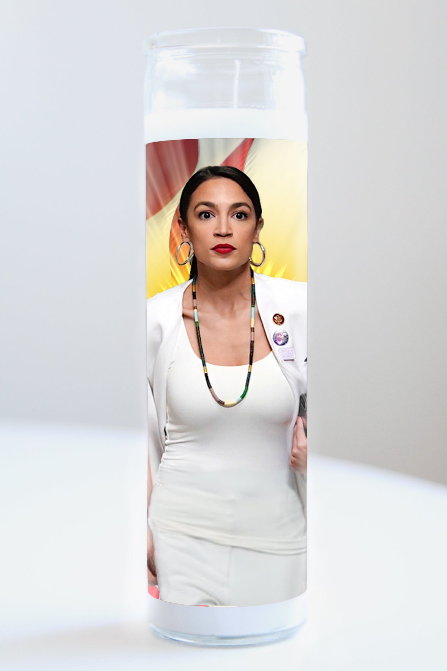 Alexandria Ocasio-Cortez American Flag Candle