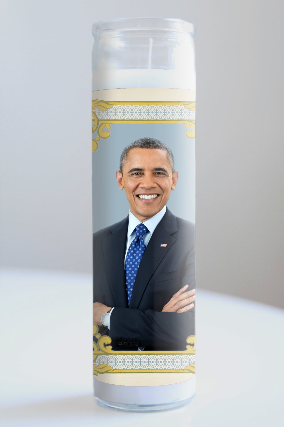 Barack Obama Framed Candle