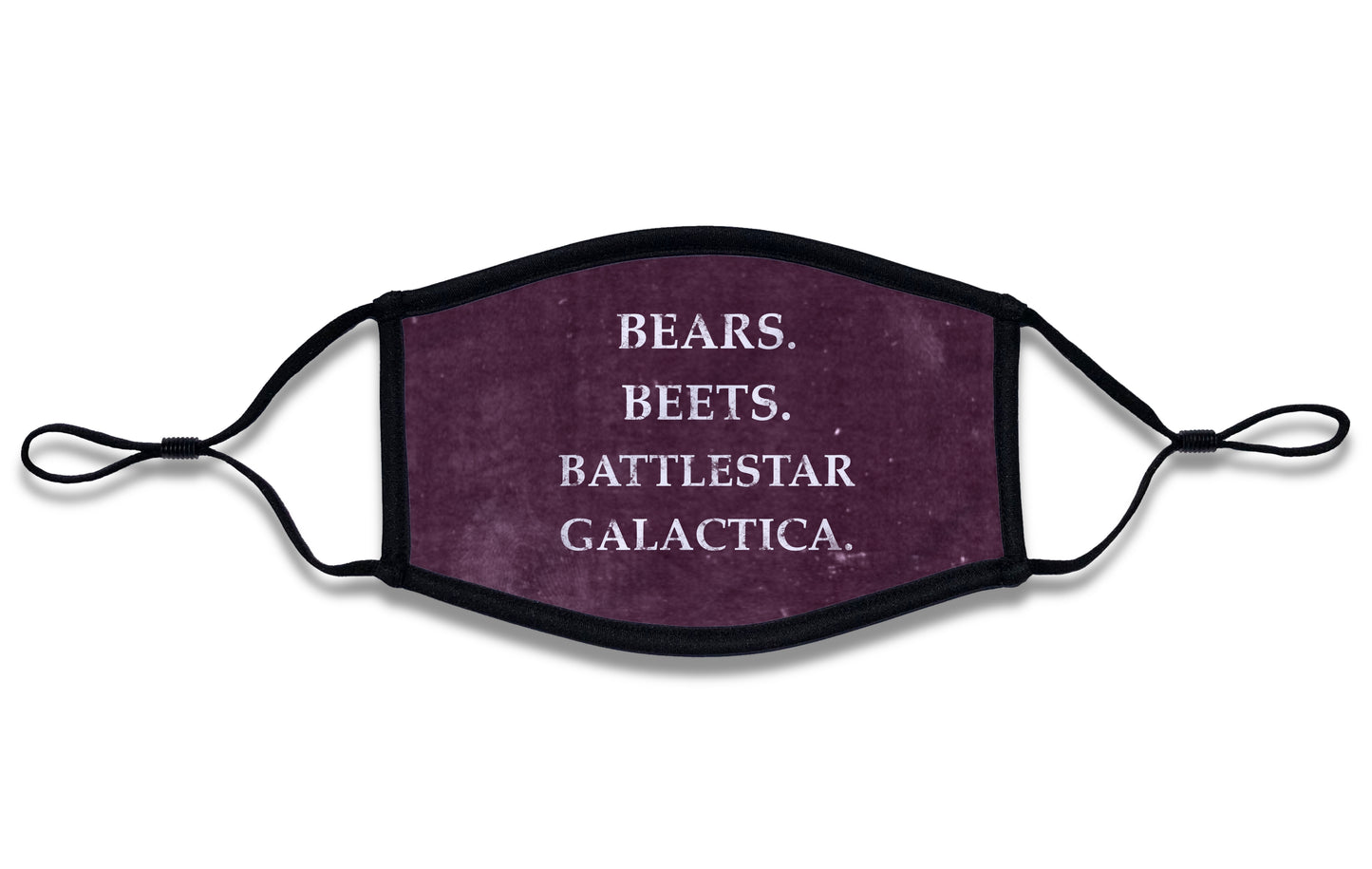 Bears, Beets, Battlestar Galactica Face Masks