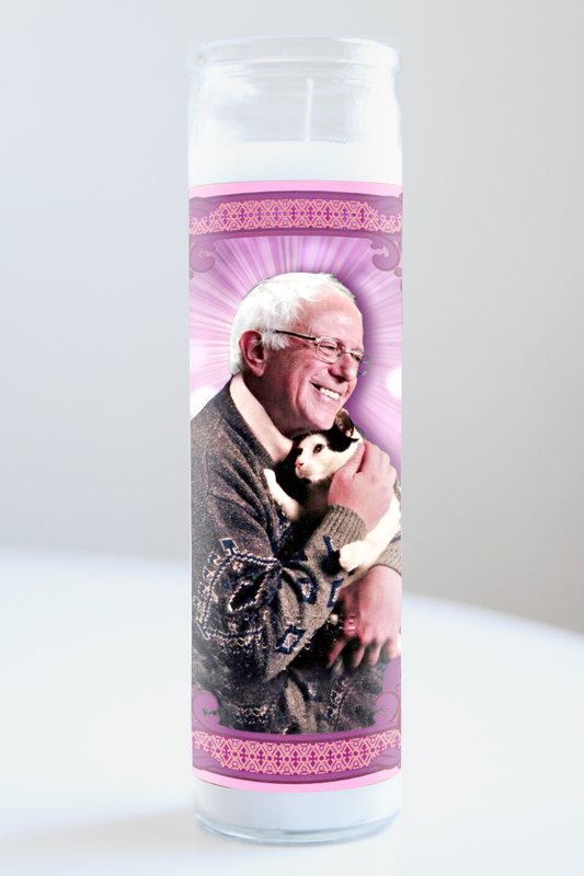 Bernie Sanders Cat Candle