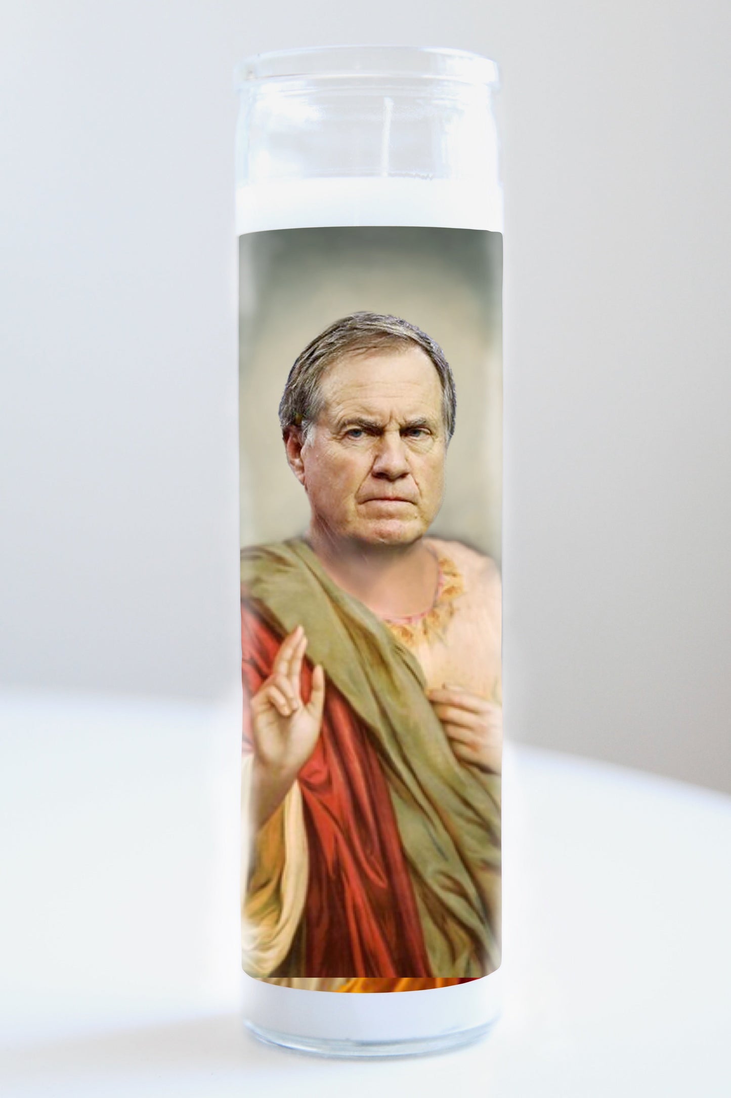 Bill Belichick Red/Green Robe Candle