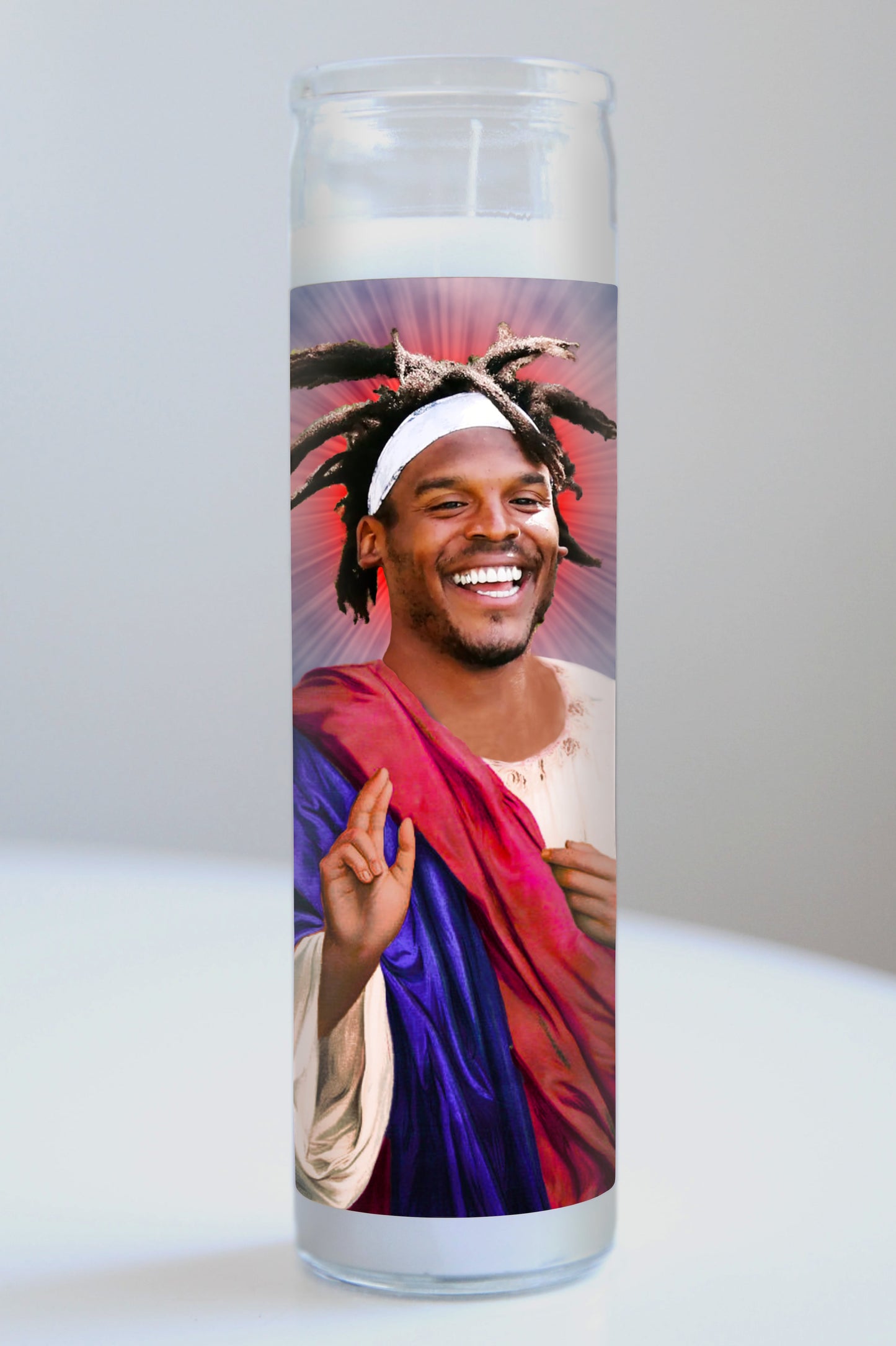 Cam Newton Team Colors Candle