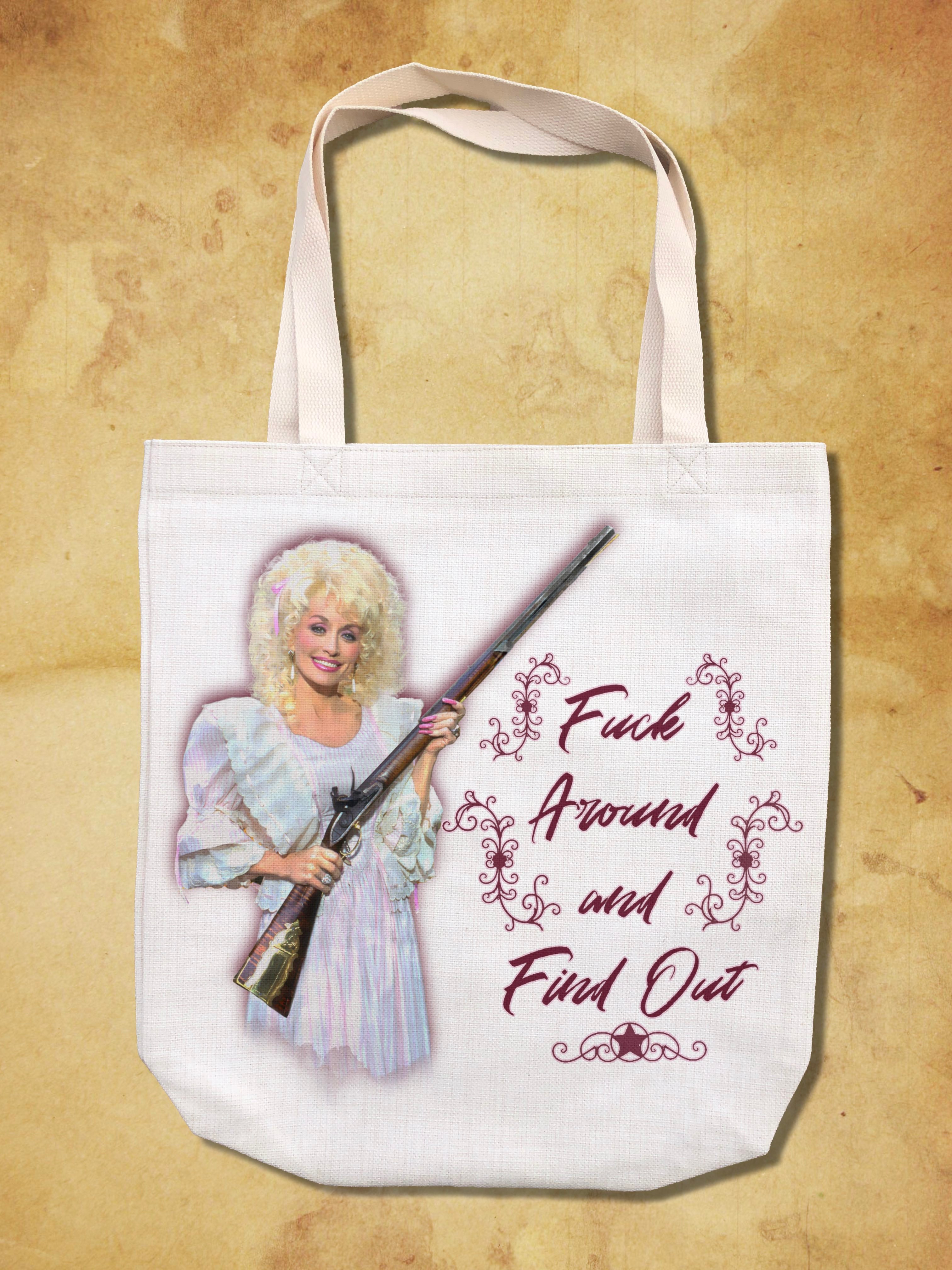 Dolly Parton Find Out Tote Bag
