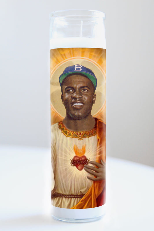 Jackie Robinson Saint Candle