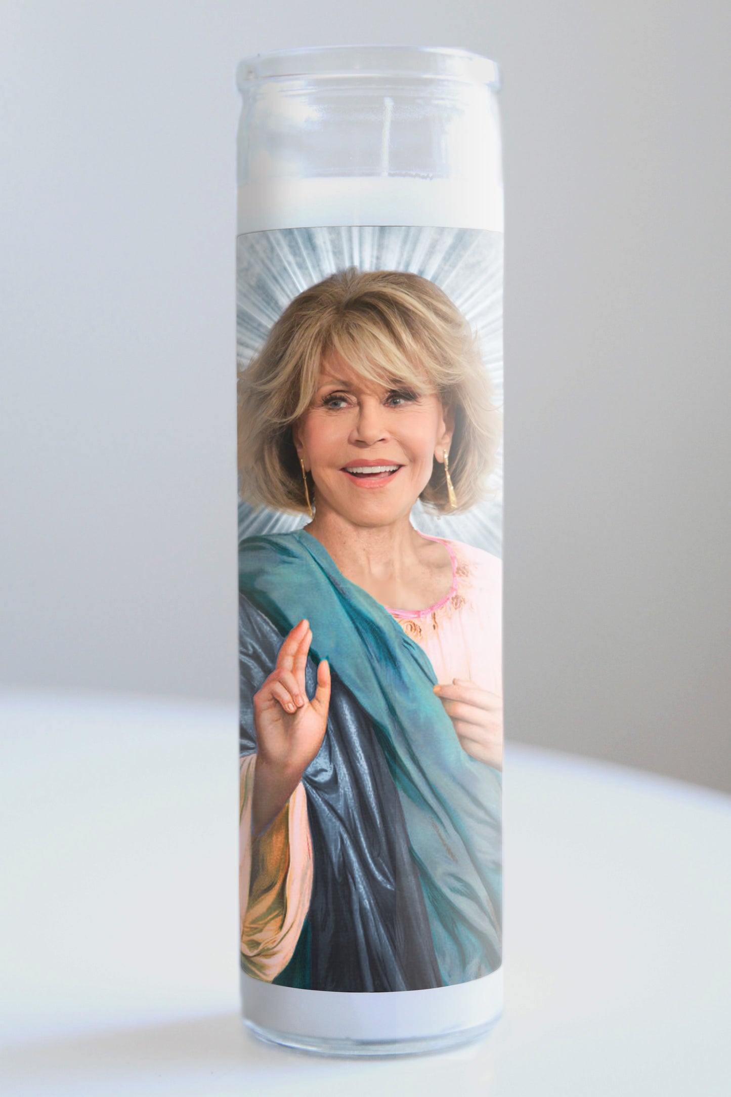 Jane Fonda Blue Robe Candle