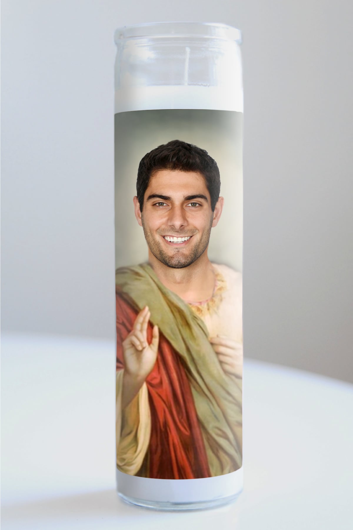 Jimmy Garoppolo Red/Green Robe Candle