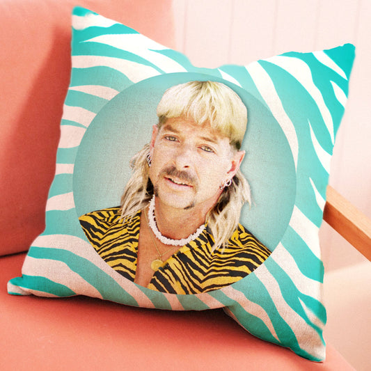 Joe Exotic Turquoise Tiger Pillow