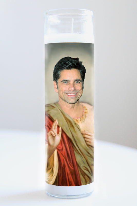 John Stamos Red/Green Robe Candle
