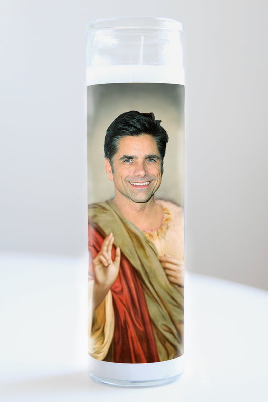 John Stamos Red/Green Robe Candle