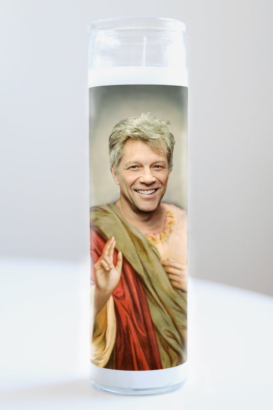 Jon Bon Jovi Red/Green Robe Candle