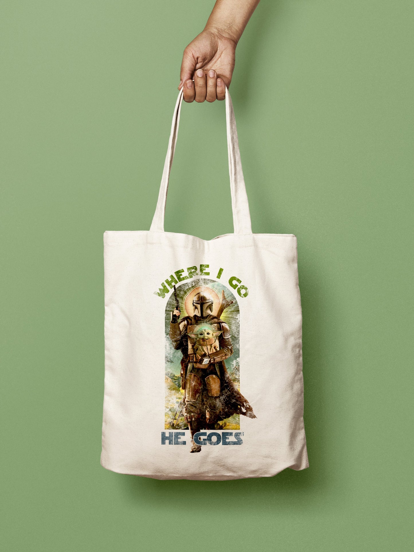 "Where I Go, He Goes" Tote Bag