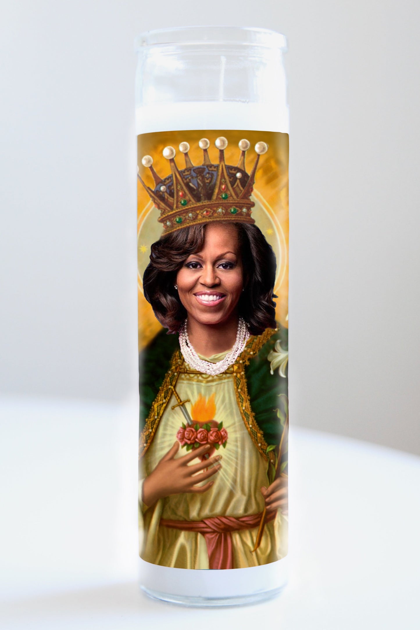 Michelle Obama Saint Candle