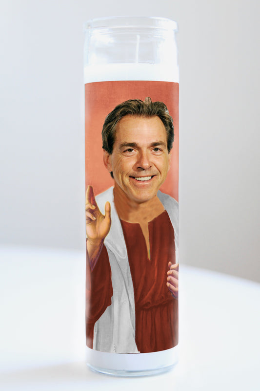 Nick Saban Team Colors Candle