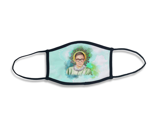 Ruth Bader Ginsburg Watercolor Face Mask