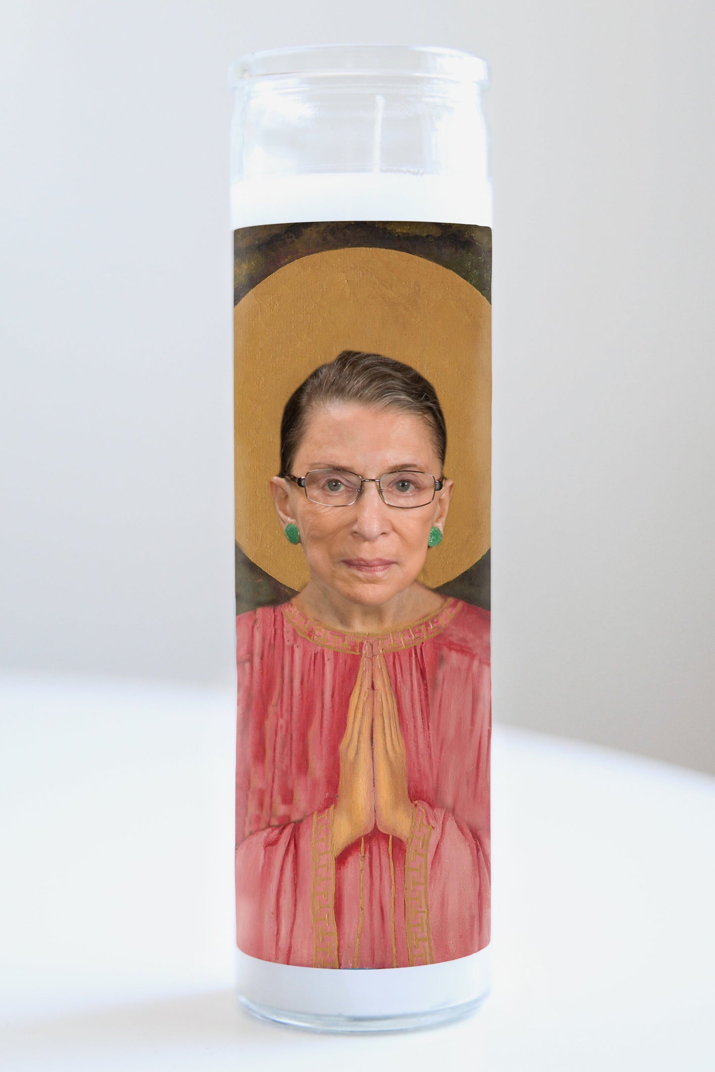 Ruth Bader Ginsburg Pink Robe Candle