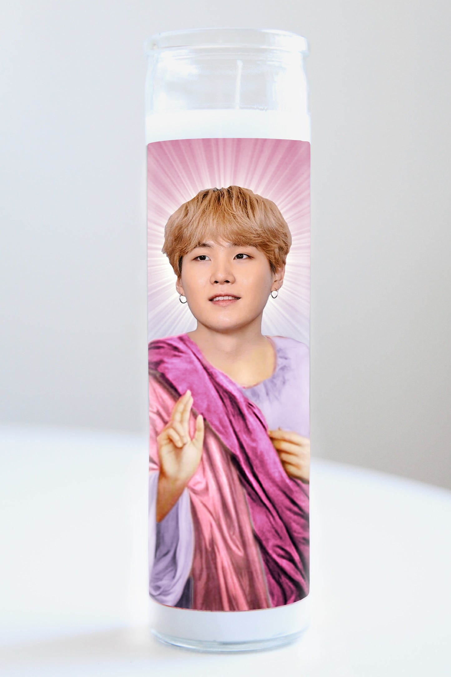 Suga (BTS) Pink Robe Candle