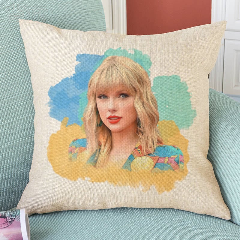 Taylor Swift Watercolor Pillow