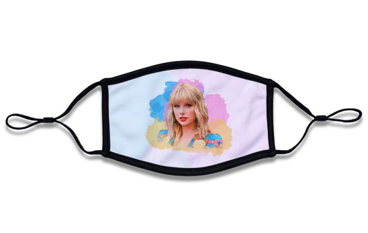 Taylor Swift Watercolor Face Mask