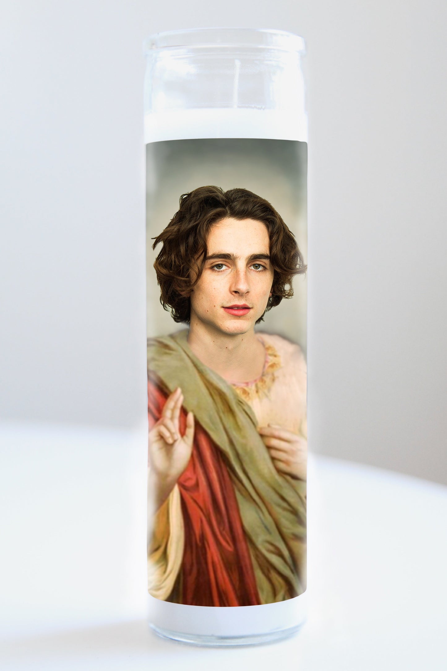 Timothée Chalamet Red/Green Robe Candle
