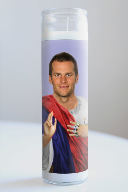 Tom Brady 6 Rings Candle