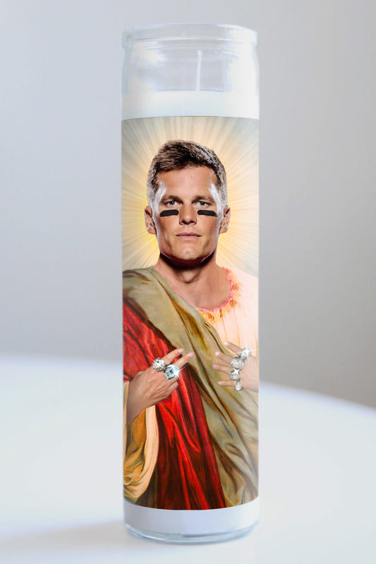 Tom Brady 7 Rings Candle