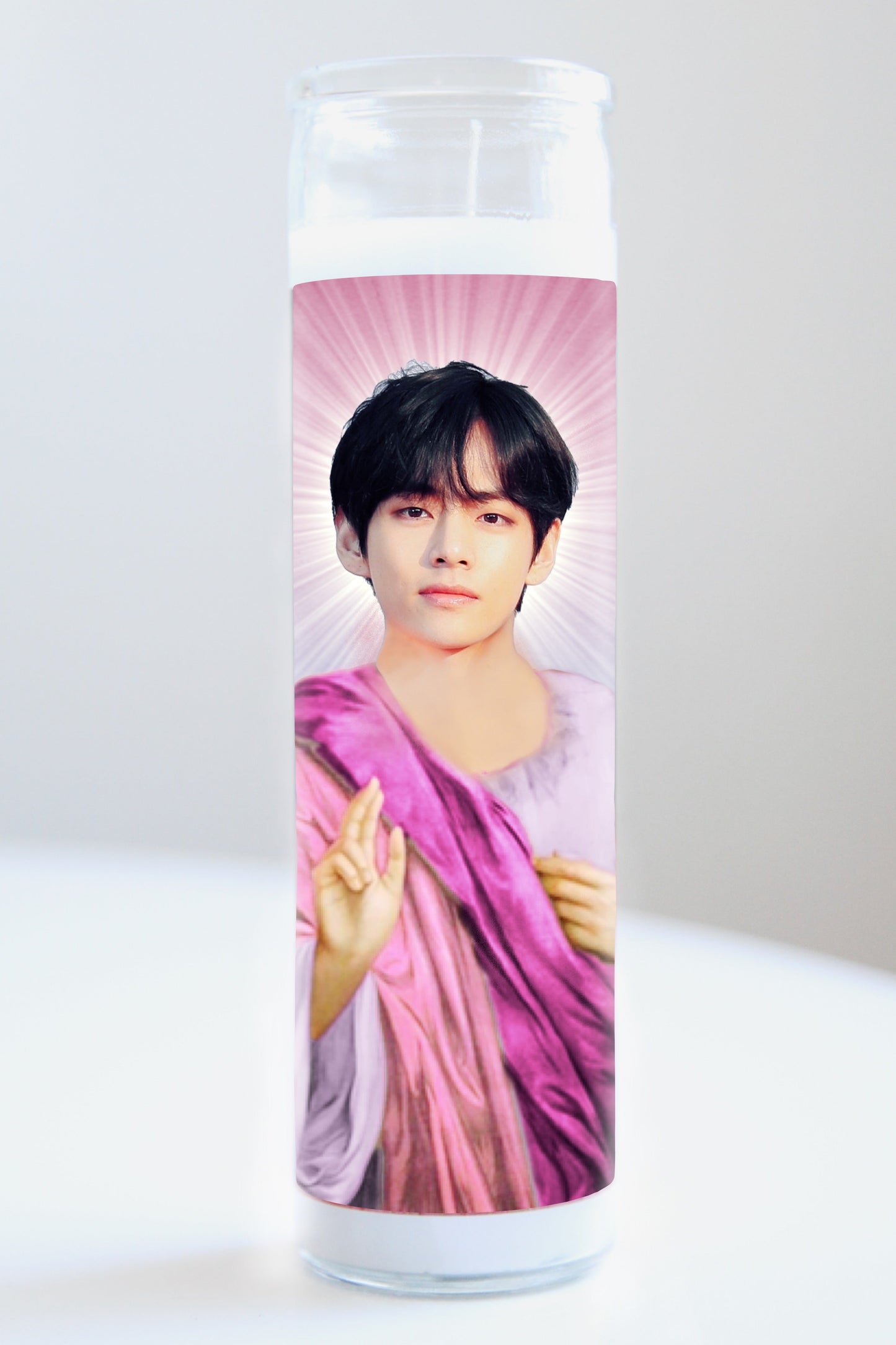V (BTS) Pink Robe Candle