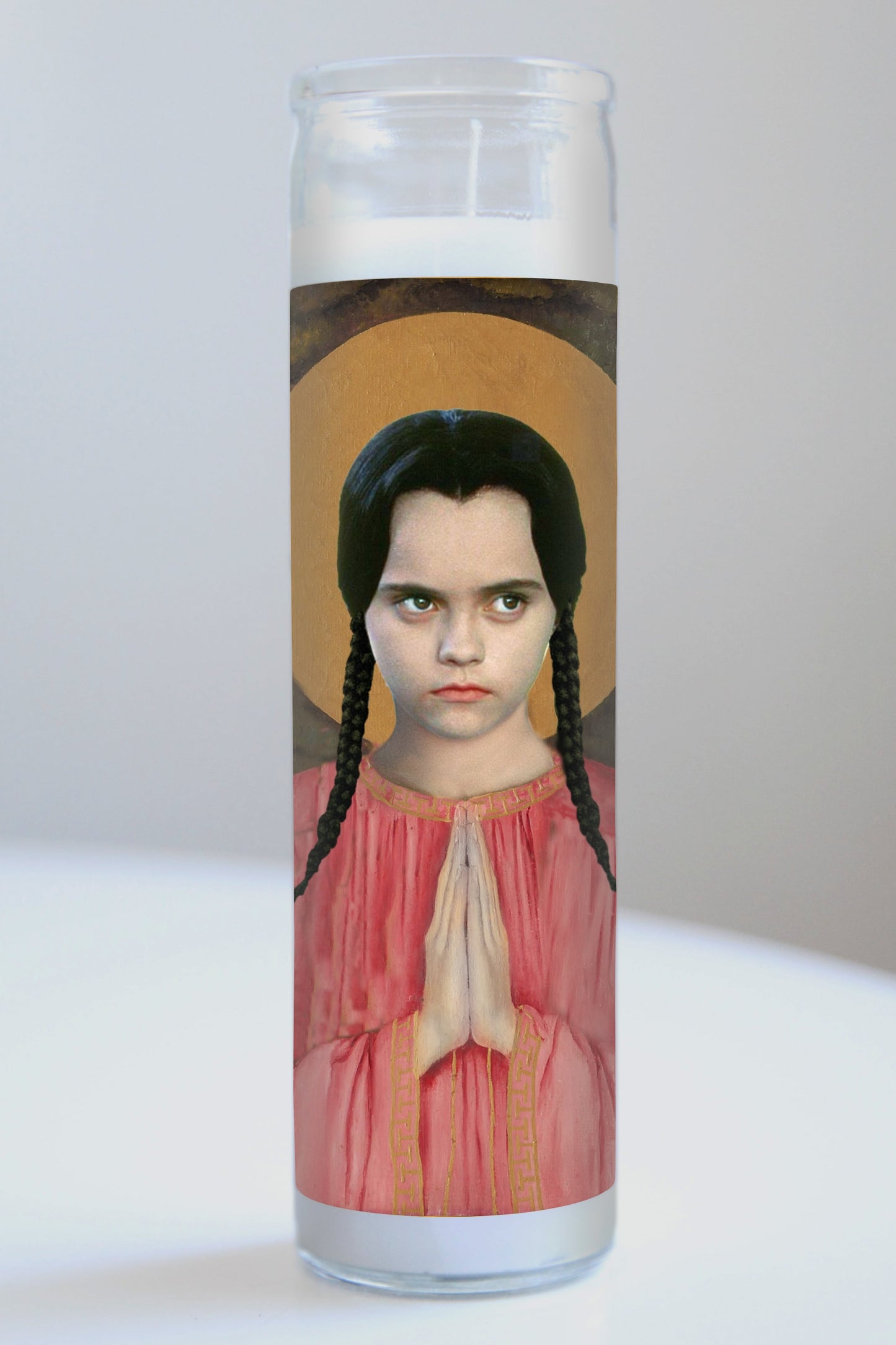 Wednesday Addams (Addams Family) Pink Robe Candle